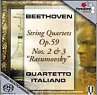 [수입] Quartetto Italiano - 베토벤 : 현악 사중주 Op.59 라주모프스키 2, 3번 (Beethoven : String Quartet Op.59 No.2 & 3) (SACD Hybrid)