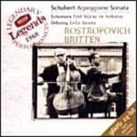 [수입] Mstislav Rostropovich - 슈베르트 : 아르페지오네 소나타, 슈만 : 민요 풍의 5개 소품, 드뷔시 : 첼로 소나타 (Schubert : Arpeggione Sonata, Schumann : Funf Stucke im Volkston, Deb