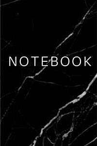 Notebook - Black Marble Cover: (6 X 9) Primary Writing Journal, 100 Pages, Smooth Matte Cover (Paperback)