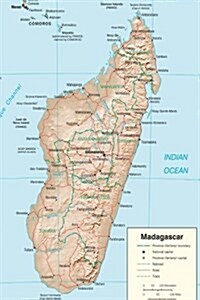 A Map of Madagascar in Africa Journal: Take Notes, Write Down Memories in This 150 Page Lined Journal (Paperback)