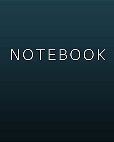 Notebook - Gradient Blue: (8 X 10) Writing Journal, 100 Pages, Smooth Matte Cover (Paperback)