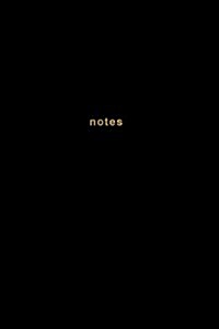 Notes: 175 Page Black and Gold Bullet Journal (Paperback)