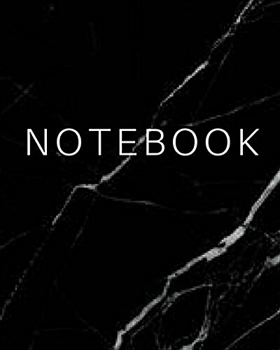 Notebook - Black Marble Composition Book: (8 X 10) Writing Journal, 100 Pages, Smooth Matte Cover (Paperback)