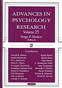 Advances in Psychology Researchvolume 25 (Hardcover, UK)