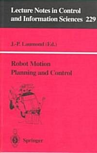 Robot Motion Planning and Control (Paperback, 1998)