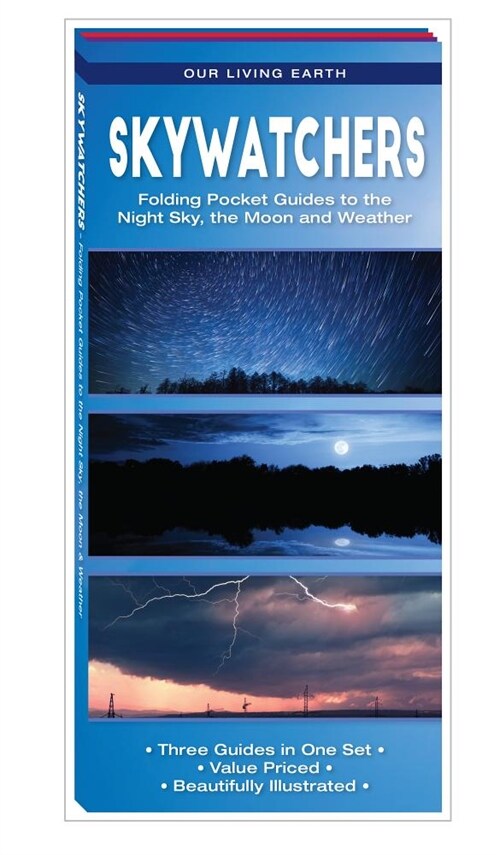 Skywatchers: Folding Pocket Guides to the Night Sky, the Moon and Weather (Paperback)