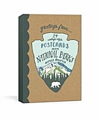 Greetings from: 24 Vintage-Style Postcards of National Parks Across America (Other)