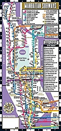 Streetwise Manhattan Bus Subway Map - Laminated Subway & Bus Map of Manhattan, New York (Folded)
