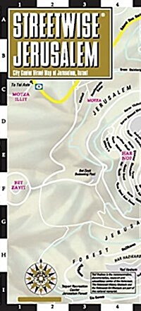 Streetwise Jerusalem Map - Laminated City Center Street Map of Jerusalem, Israel (Folded)