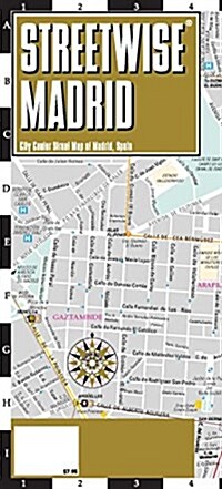 Streetwise Madrid Map - Laminated City Center Street Map of Madrid, Spain (Folded)