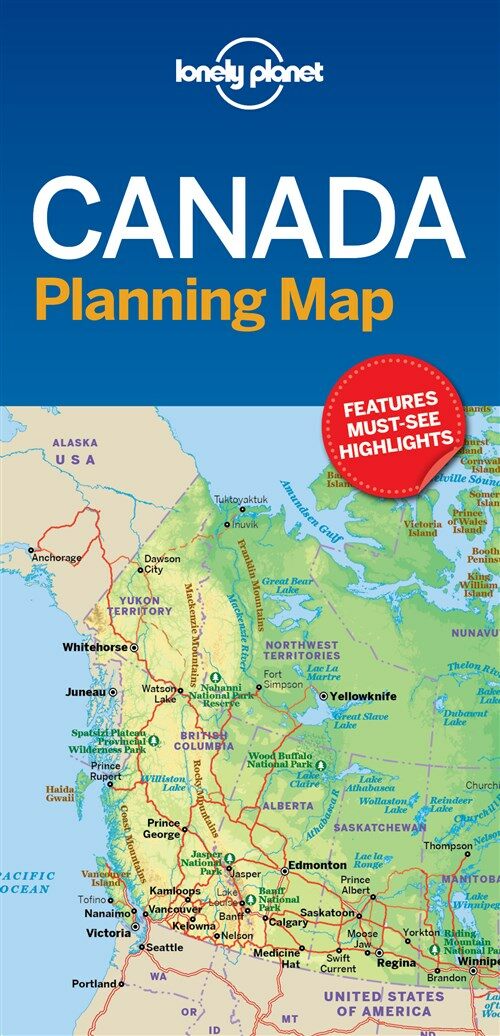 Lonely Planet Canada Planning Map 1 (Folded)