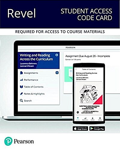 Revel for Writing and Reading Across the Curriculum -- Access Card (Hardcover, 14)