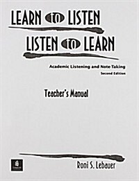 Learn to Listen T Manual (Paperback)