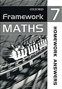 Framework Maths: Year 7: Homework Answer Book (Paperback)