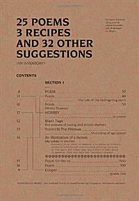 25 Poems, 3 Recipes and 32 Other Suggestions. (An Inventory) (Paperback)