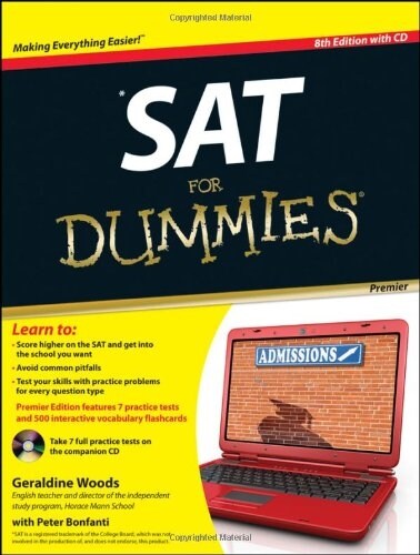 SAT for Dummies [With CDROM] (Paperback, 8, Premier)
