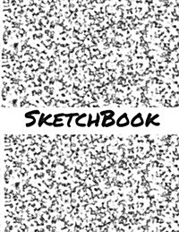 Sketch Book: 8.5 X 11 Large Sketch Book, Black and White Marble Cover, Blank Book for Drawing, Sketching, Doodling, Writing (Notebo (Paperback)