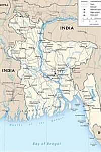 Current Map of the Nation of Bangladesh Journal: Take Notes, Write Down Memories in This 150 Page Lined Journal (Paperback)