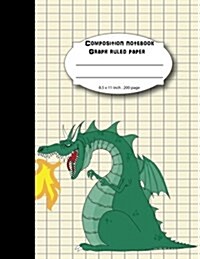Composition Notebook Graph Ruled Paper 8.5 X 11 200 Page 4x4 Grid Per Inch, Funny Dragon Wars: Large Composition Book Journal for School Student/Teac (Paperback)