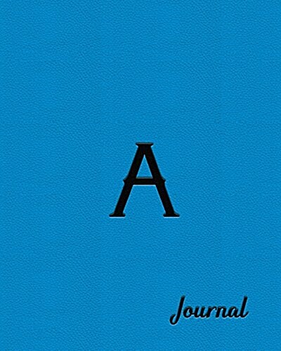 A Journal: Beautiful Light Blue Writing Journal Designed to Resemble Leather and Embossing in 8x10 Softcover Paperback Notebook (Paperback)