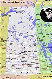 A Color Map of the Province Saskatchewan in Canada Journal: Take Notes, Write Down Memories in This 150 Page Lined Journal (Paperback)