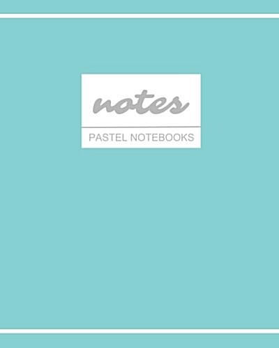 Notes Pastel Notebooks: Cutie Blue, Cute / Journal / Diary / Ruled Notebook, Holiday Stationery / (Trendy Designs) (8 x 10) Large Softback ( (Paperback)