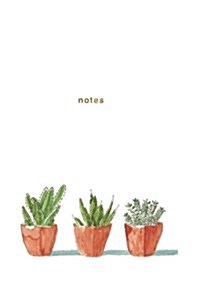 Notes: Succulent Plant Notebook 175 Page College-Ruled Notebook (Paperback)