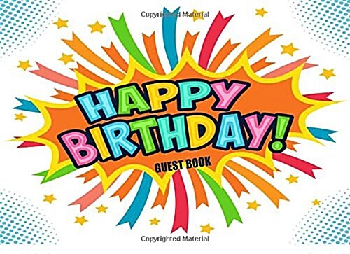 Happy Birthday Guest Book (Paperback)