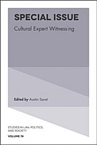 Special Issue : Cultural Expert Witnessing (Hardcover)