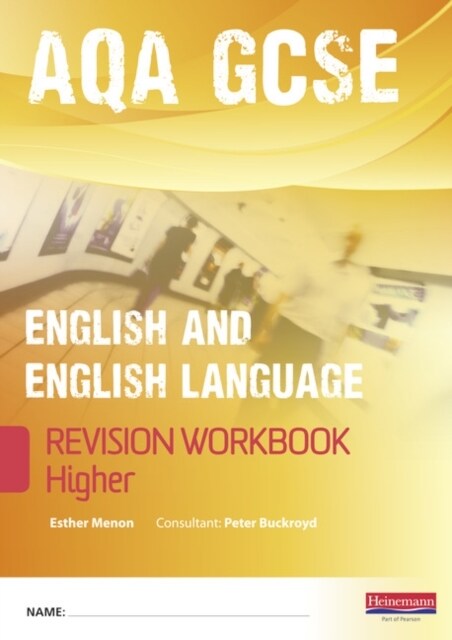 Pearson Revise GCSE AQA English/Language Workbook - (Higher) (Paperback)