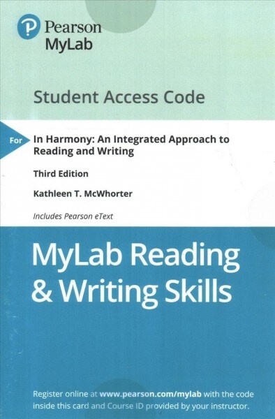 Mylab Reading & Writing Skills with Pearson Etext -- Standalone Access Card -- In Harmony: Reading and Writing [With eBook] (Hardcover, 3)