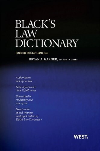 Blacks Law Dictionary (Paperback, 4th, POC)