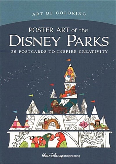 Art of Coloring: Poster Art of the Disney Parks: 36 Postcards to Inspire Creativity (Paperback)