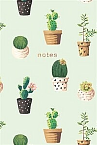 Notes: Cactus Notebook College-Ruled: 175-Page Designer Cactus Notebook (Paperback)
