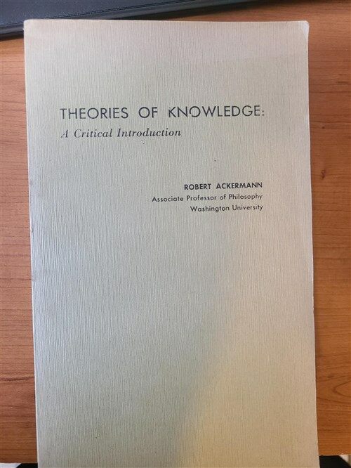 [중고] Theories of Knowledge - A critical Introduction (paperback)