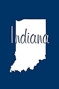 Indiana - Navy Blue Lined Notebook with Margins: 101 Pages, Medium Ruled, 6 X 9 Journal, Soft Cover (Paperback)