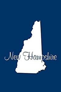 New Hampshire - Navy Blue Lined Notebook with Margins: 101 Pages, Medium Ruled, 6 X 9 Journal, Soft Cover (Paperback)