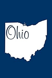 Ohio - Navy Blue Lined Notebook with Margins: 101 Pages, Medium Ruled, 6 X 9 Journal, Soft Cover (Paperback)