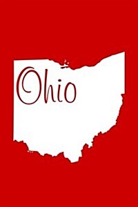 Ohio - Red Lined Notebook with Margins: 101 Pages, Medium Ruled, 6 X 9 Journal, Soft Cover (Paperback)