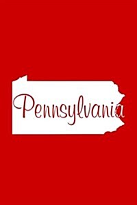 Pennsylvania - Red Lined Notebook with Margins: 101 Pages, Medium Ruled, 6 X 9 Journal, Soft Cover (Paperback)