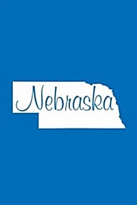 Nebraska - Cobalt Blue Lined Notebook with Margins: 101 Pages, Medium Ruled, 6 X 9 Journal, Soft Cover (Paperback)