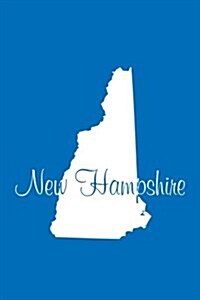 New Hampshire - Cobalt Blue Lined Notebook with Margins: 101 Pages, Medium Ruled, 6 X 9 Journal, Soft Cover (Paperback)