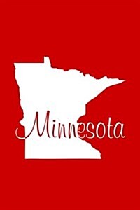 Minnesota - Red Lined Notebook with Margins: 101 Pages, Medium Ruled, 6 X 9 Journal, Soft Cover (Paperback)