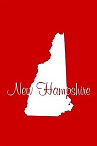 New Hampshire - Red Lined Notebook with Margins: 101 Pages, Medium Ruled, 6 X 9 Journal, Soft Cover (Paperback)