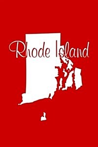 Rhode Island - Red Lined Notebook with Margins: 101 Pages, Medium Ruled, 6 X 9 Journal, Soft Cover (Paperback)