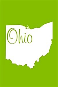 Ohio - Lime Green Lined Notebook with Margins: 101 Pages, Medium Ruled, 6 X 9 Journal, Soft Cover (Paperback)