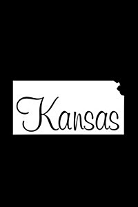 Kansas - Black Lined Notebook with Margins: 101 Pages, Medium Ruled, 6 X 9 Journal, Soft Cover (Paperback)