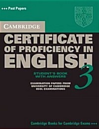 [중고] Cambridge Certificate of Proficiency in English 3 Self Study Pack with Answers: Examination Papers from University of Cambridge ESOL Examinations (Hardcover)