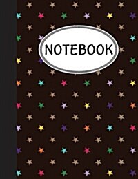 Notebook: Journal Dot-Grid, Graph, Lined, Blank No Lined: colorful stars: Pocket Notebook Journal Diary, 110 pages, 8.5 x 11 ( (Paperback)