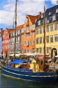 Nyhavn Copenhagen - Lined Notebook with Margins: 101 Pages, Medium Ruled, 6 X 9 Journal, Soft Cover (Paperback)